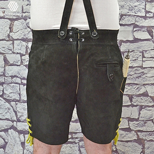 Lederhosen en cuir suédé véritable pour hommes, style bavarois, pour l'Oktoberfest, personnalisables, décontractés, unis, OEM, séchage rapide, MESS SPORTS - Product Image 2