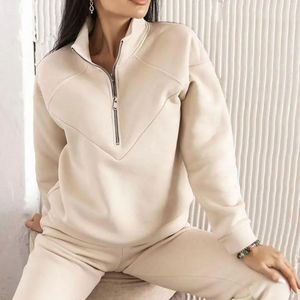 Survêtements pour femmes Logo personnalisé Ensembles pour femmes Ensembles de vêtements actifs Ensembles de vestes et shorts à fermeture éclair à manches longues Vêtements - Product Image 5