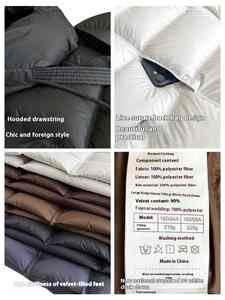 Chaqueta Acolchada Personalizada para Hombre, Estilo Informal, Ligera, de Lujo, Holgada, Gruesa, 100% Fibra de Poliéster, Cuello Alto - Product Image 4