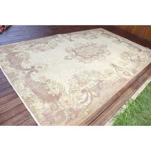 Alfombra Turca de 5,8x9,5 pies, Alfombra Vintage, Alfombra Blanca con Diseño Floral de Lana - Product Image 2