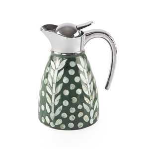 Cafetière de luxe écologique artisanale en nacre dorée avec poignée, flacon à thé arabe décoratif - Product Image 4
