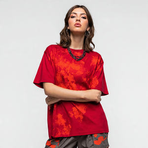 Camisetas de Verano para Mujer, Cuello Redondo, Hombros Caídos, Ligeras, Transpirables, de Manga Corta, Talla Grande - Product Image 2