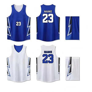 Uniformes de Baloncesto Personalizados con Logotipo, Antibacterianos, 100% Poliéster, Sin Mangas, Color Personalizado, Nombre del Equipo para Adultos - Product Image 2