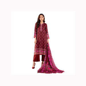 Ensemble Salwar Kameez pakistanais de luxe en jacquard Banarsi, 3 pièces, avec broderies riches sur soie, vêtements ethniques pour femmes de haute qualité - Product Image 1