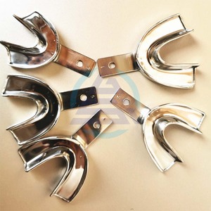 Bandejas de Impresión Dental para Prótesis Completa Sólida (Juego de 10) XS-S-M-L-XL Superior Inferior Nuevas Instrumentos Dentales - Product Image 3