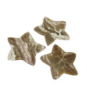 ชามและจานอะราโกไนต์ขัดเงา แกะสลักลายหินตามหลักฮวงจุ้ย - Product Image 1