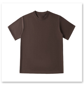 Camiseta de Manga Corta de Algodón Puro de 320g, Personalizable OEM, Hilo Doble, Talla Grande, Lisa, para Hombre, Cuello Caído, Verano - Product Image 2