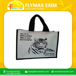 Bolso de mano de yute hecho a mano de alta calidad Ecológico 'Go Green' Tamaño personalizable Color Patrón de letra reutilizable Mejor precio para la venta - Product Image 4