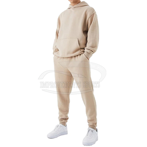 Conjuntos de chándales cómodos y elegantes para hombre, chándales para correr con logotipo personalizado, chándales informales lisos de Color sólido de talla grande para hombres jóvenes - Product Image 2