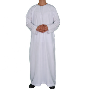 Vêtements islamiques Robe omanaise hommes élégants Abaya musulman blanc pur thobe arabe saoudien Style classique pour la beauté naturelle - Product Image 2