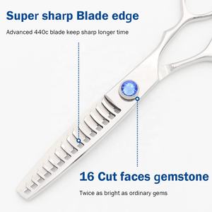 Ciseaux à effiler professionnels Obexa 6.5 pour droitiers, à lame affûtée, en acier inoxydable, pour la texture et le mélange précis des cheveux en salon de coiffure - Product Image 5