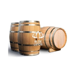 SHIPS QUICKLY Oak Wooden Barrel Clean Finish For Rapid Event Setup And Flavorful Aesthetic Addition For Traditional Food Court - Product Image 2
