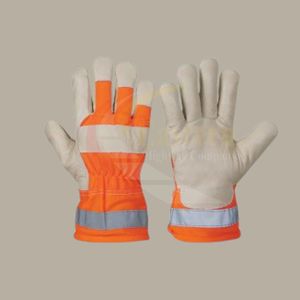ถุงมือกีฬาแข่งรถสำหรับงานหนักแบบพรีเมี่ยมแถบสะท้อนแสงสำหรับผู้ขับขี่แถบกันลื่นทนทานต่อการตัด - Product Image 4