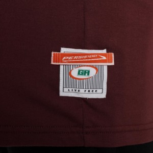 เสื้อยืดพาวเวอร์ครูว์ สีแดงเลือดหมู ผ้าเจอร์ซีย์น้ำหนักเบา ทรงเข้ารูป สกรีนลายปักแบบกำหนดเอง พร้อมโลโก้ปัก - Product Image 5