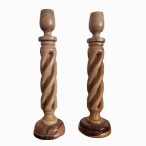 Candelabro de Madera Maciza de Primera Calidad para Decoración del Hogar, Centro de Mesa con Acabado Natural, Aspecto Artesanal, Ecológico, Navideño - Product Image 3