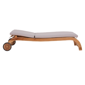 Chaise longue en bois massif pour l'extérieur, cadre en teck, pour la vie en plein air, pour le bord de la piscine, la terrasse, la cour, meubles - Product Image 5