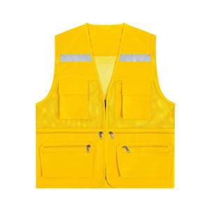 Ropa de trabajo industrial profesional, chaleco de seguridad de verano, duradero, antiarrugas, multibolsillo, para hombre, 100% poliéster, construcción al aire libre - Product Image 5