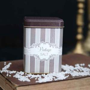 0.5L Square <b>Metal</b> Tinplate <b>Box</b> 75x75x102mm Slip Lid Recyclable Elegance Embossed Logo for Candy Packing Tin Plastic Paper - Product Image 1