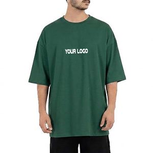 T-shirts pour hommes de haute qualité, 100% coton, décontractés, coupe ample, épaules tombantes, couleur unie, légers, col rond, style hip-hop - Product Image 1