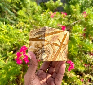 Cubo de Aventurina verde, rebanada de cristal de ágata Natural utilizada en manualidades hechas a mano, proyectos artísticos, Interior decorativo único - Product Image 3