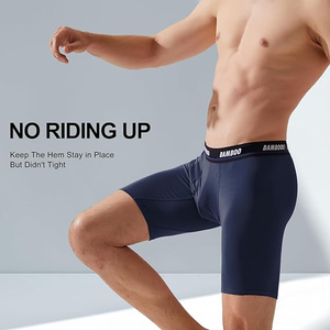 Pantalones cortos de lencería para hombre con logotipo personalizado 7 Calzoncillos bóxer de entrepierna de talla grande Ropa De Hombre Ropa Interior bóxer de bambú DDP Envío - Product Image 4