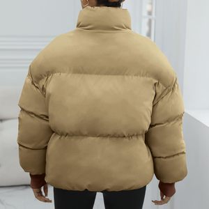 Elegante Bomber chaqueta de cuero de manga larga para mujer con cremallera transpirable de moda para primavera otoño con bolsillo Suelto - Product Image 6
