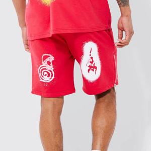 Nuevo diseño de moda, venta al por mayor, ropa de calle de verano, pantalones cortos de hip hop, pantalones cortos de sudor estampados informales con logotipo personalizado para hombres - Product Image 4