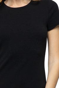 100% coton femmes T-Shirt à manches courtes t-shirt 100% jersey de coton 30/1 t-shirt court femmes T-Shirts femme vêtements - Product Image 6