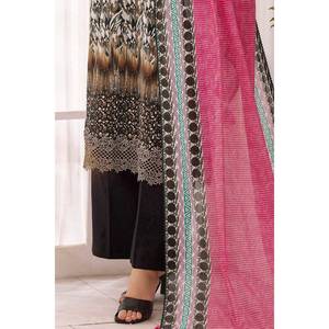 Ensemble de 3 pièces non cousues en tissu lawn brodé et imprimé avec dupatta imprimée CL-52314 Mode féminine - Product Image 4