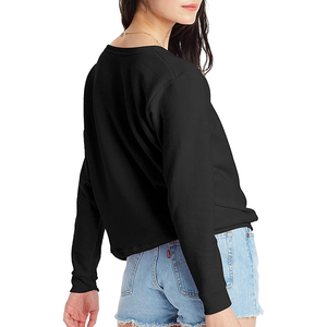 Sweat-shirt à col rond pour femme, en polaire, à séchage rapide, sweat-shirt pull-over pour femme, respirant, sweat-shirt pour femme, taille plus, personnalisé - Product Image 2