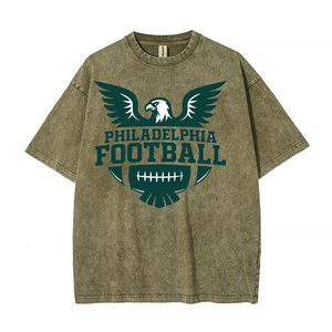 Camiseta Vintage de 250G, 100% Algodón, Personalizada para Equipos Deportivos, Estilo Philadelphia, para el Día del Partido de Fútbol, Lavada, Unisex, Cuello Redondo, para Hombre - Product Image 5