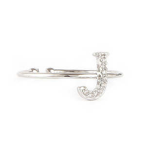 Bague alphabet pour femme - Argent - Argent - Product Image 1
