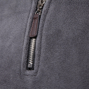 Wholesale Men's Fleece Jacket - Full Zipper, Fleece, Windproof, Embroidered Cotton Knit - Product Image 3