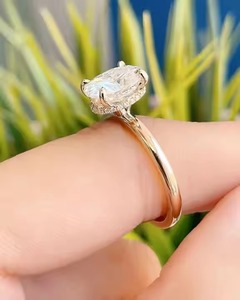14K Solid Gold Oval Cut Engagement and Wedding Ring 2.20CTW Lab Grown Diamond for Anniversary Parties Gifts Fine Jewelry - Product Image 4