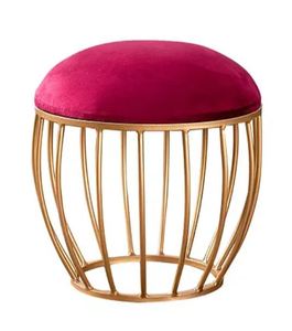 Tabouret de siège en métal au design personnalisé, pieds dorés, usage domestique, hôtel, chambre, restaurant, intérieur, extérieur, salon, vente en gros - Product Image 5
