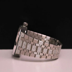 Reloj de Pulsera de Lujo con Diamantes Moissanite VVS, Reloj de Cuarzo con Esfera de Barra ETA Automática, Estilo Iced Out para Hombre - Product Image 3