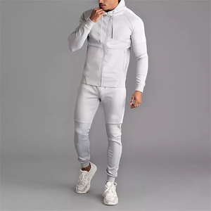 Survêtements de sport décontractés de haute qualité pour hommes avec logo personnalisé dernière mode ensembles 2 pièces 100% coton - Product Image 4