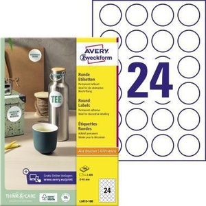 Etiquetas Universales Avery Zweckform de Papel Blanco de 40 mm, 2400 Etiquetas/Paquete, Etiquetas Promocionales - Product Image 1