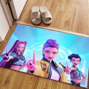 Tapis de porte Anime Girl, Kpop Demon Hunters, tapis de sol stylé pour entrée, tapis fin non tissé - Product Image 2