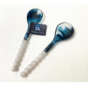 Juego de Servidores de Ensalada de Resina Ecológica Versátil a Precio de Mayoreo, Diseño Único en Espiral, Agarre Cómodo, Apto para Lavavajillas, 12 Pulgadas - Product Image 1