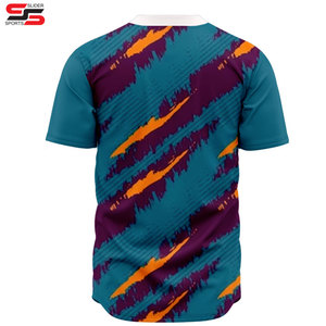 Maillot de baseball d'équipe personnalisé avec tissu en polyester souple et design ample pour un confort débit d'air maximal à bas prix - Product Image 2