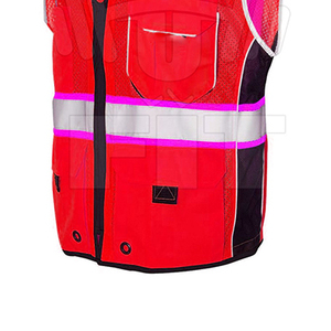 Dernière arrivée Gilet de sécurité sans manches antistatique et imperméable avec couleur unie et motif unique Gilet de construction sécurisé - Product Image 3