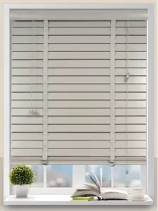 PVC gỗ Rèm Venetian cơ giới Faux ngang Rèm gỗ