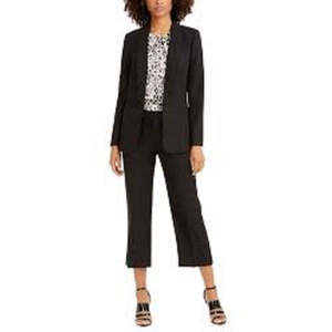 Blazer Parker in Twill da Donna Calvin Klein Nero Monopetto in Lana e Velluto a Coste Taglie 6 Corto e Lungo Tinta Unita e Fantasia - Product Image 3