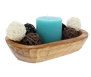 ชามแป้งไม้ขนาด20นิ้วสำหรับตกแต่งบ้านและเครื่องครัวที่จำเป็นสำหรับตกแต่งชามใส่ขนมปัง - Product Image 1