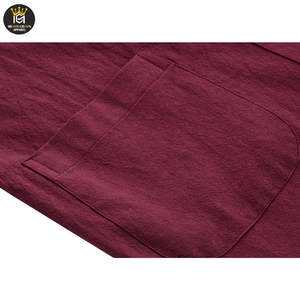 Uniforme de Kung Fu Ligero de Poliéster/Algodón Elástico Teñido Liso con Cuello Mao, Novedades 2025, Kimono de Jiu Jitsu - Product Image 3