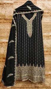 ชุดเดรสสไตล์ปากีสถานแบบดั้งเดิมของอินเดียชุดเดรสคาเมซผ้าไหมหลายสีปักลายสุนัขจิ้งจอกบานและสวยงาม - Product Image 3