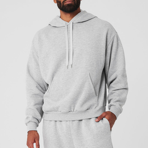 Sudaderas con capucha para hombre, ropa de calle con hombros caídos, suéter boxy Fit de algodón de peso pesado, sudaderas con capucha de gran tamaño para hombre - Product Image 2