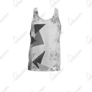 Tela transpirable a la moda Hombres elegantes Camiseta sin mangas de poliéster sublimado Slim Fit Diseño personalizado Ropa informal. - Product Image 3