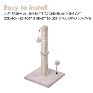 Tall Luxury Modern Eco-Friendly <b>Cat</b> <b>Scratching</b> <b>Post</b> Gold-Plated Metal Frame Plant Pattern Easy Assembly Beige Home Decoration - Product Image 4